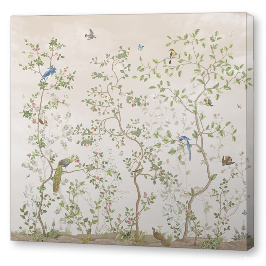 Blooming garden beige на подрамнике