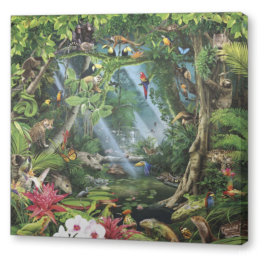 Jungle call на подрамнике