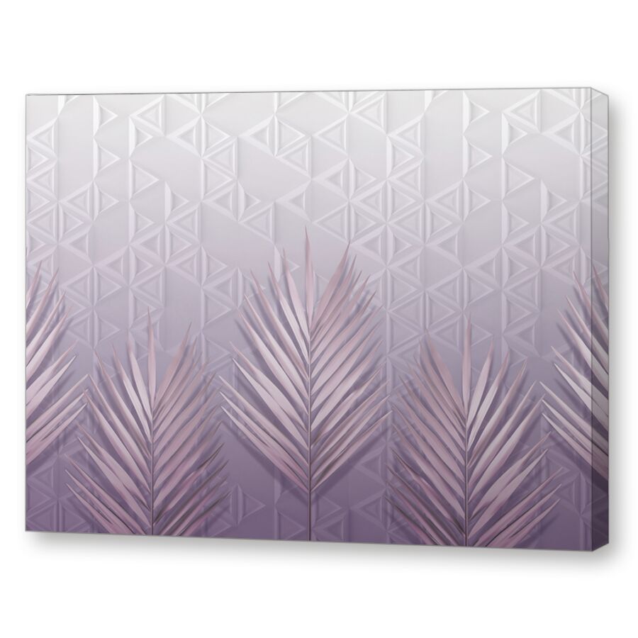 Palm leaves pink на подрамнике