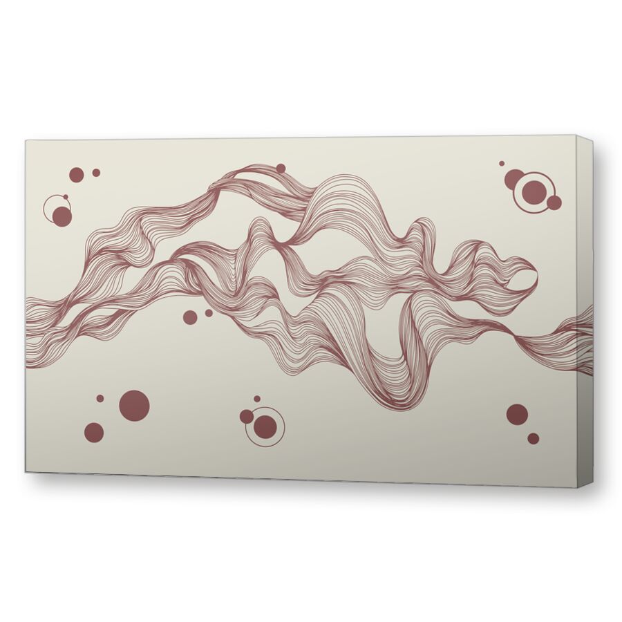 Waves cranberry на подрамнике