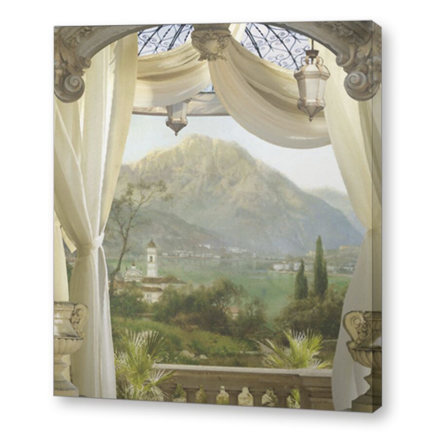 Арка с видом на горы на подрамнике