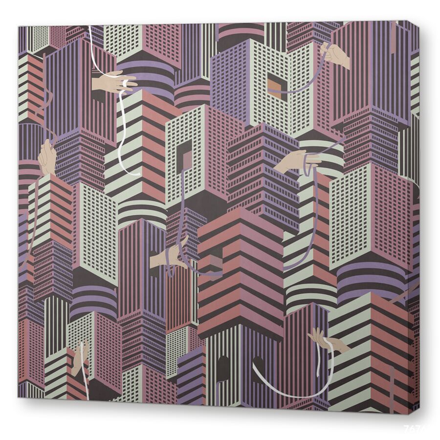 Purple facades на подрамнике