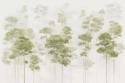 Trees in the fog