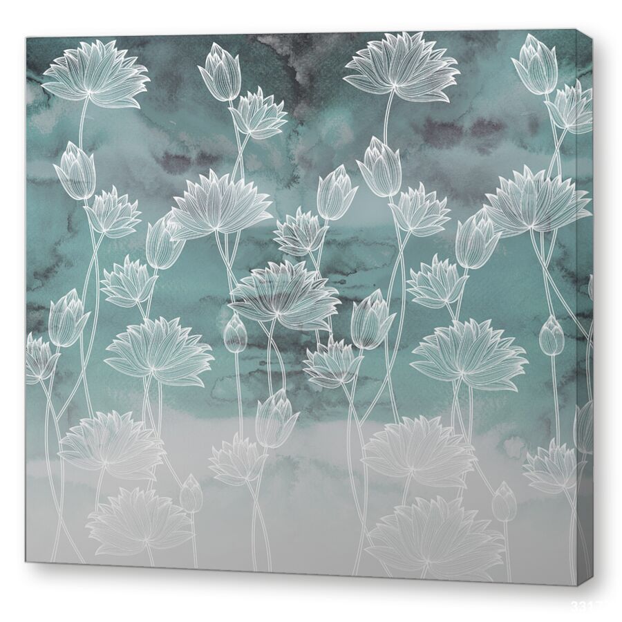 Watercolor flowers на подрамнике