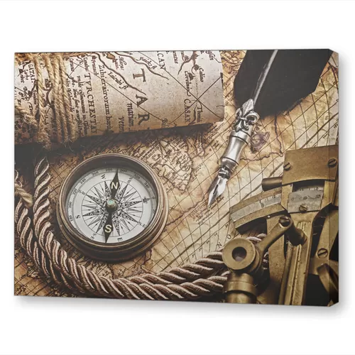 Компас и старая карта