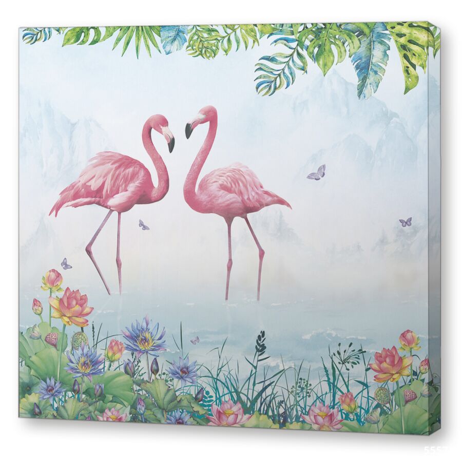 Flamingo duo на подрамнике