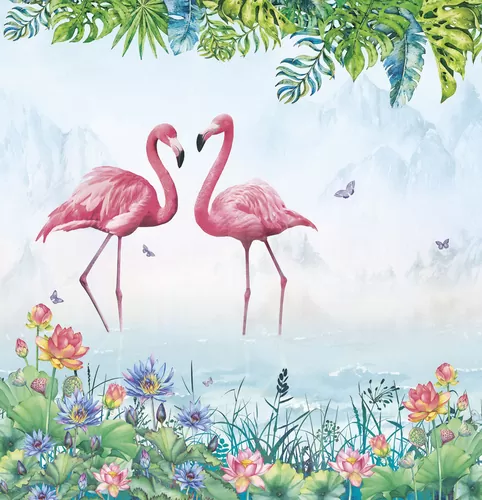 Flamingo duo