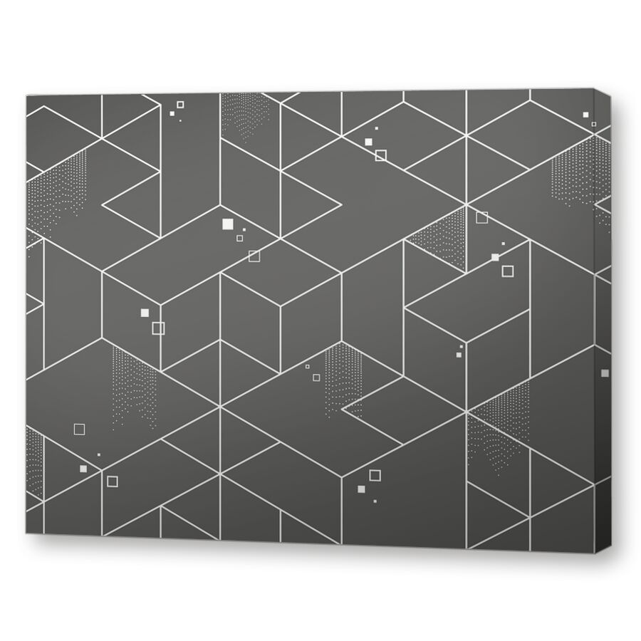 Lines grey на подрамнике