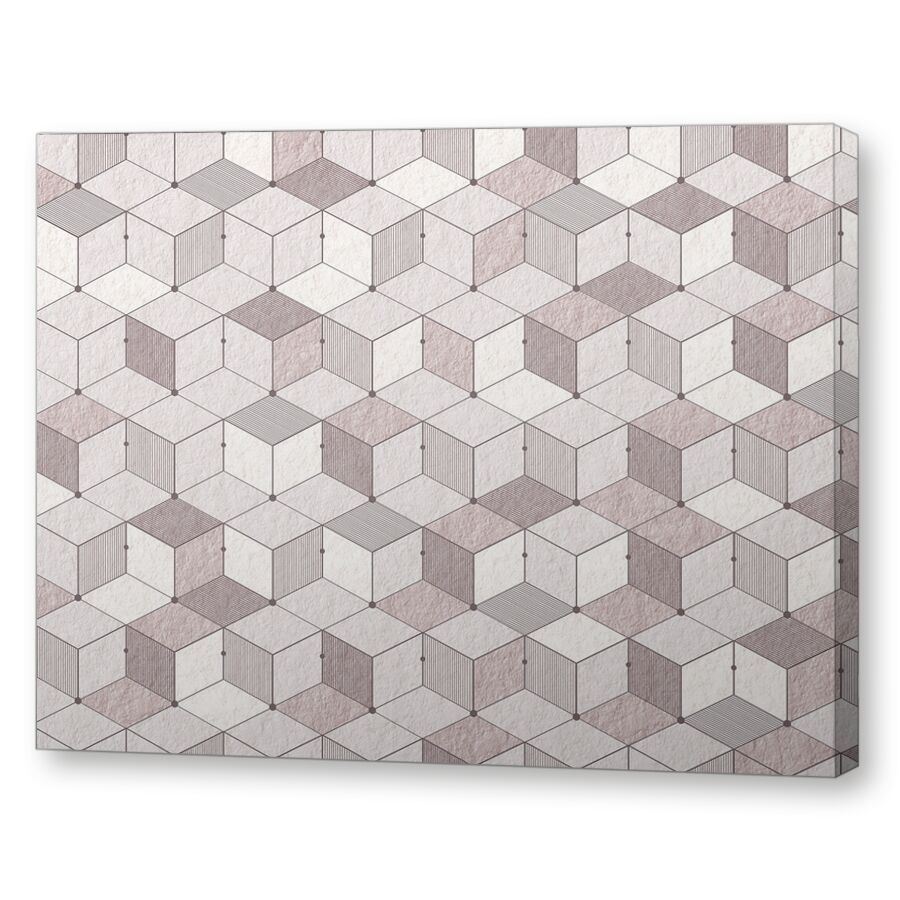 Cubes pink на подрамнике