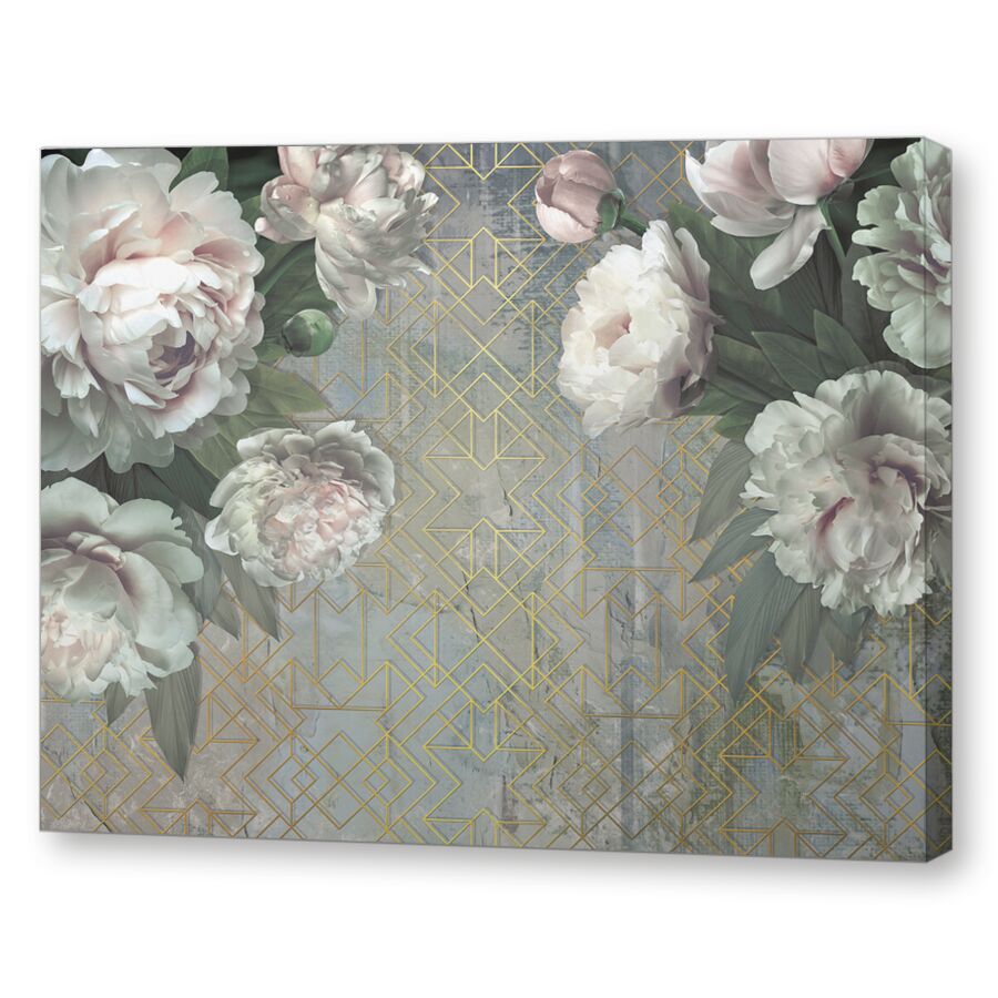 Peonies and geometry на подрамнике
