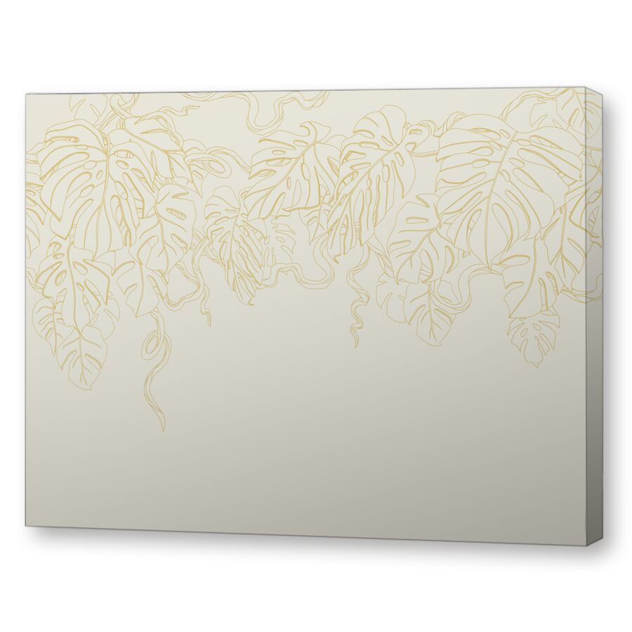 Monstera beige на подрамнике