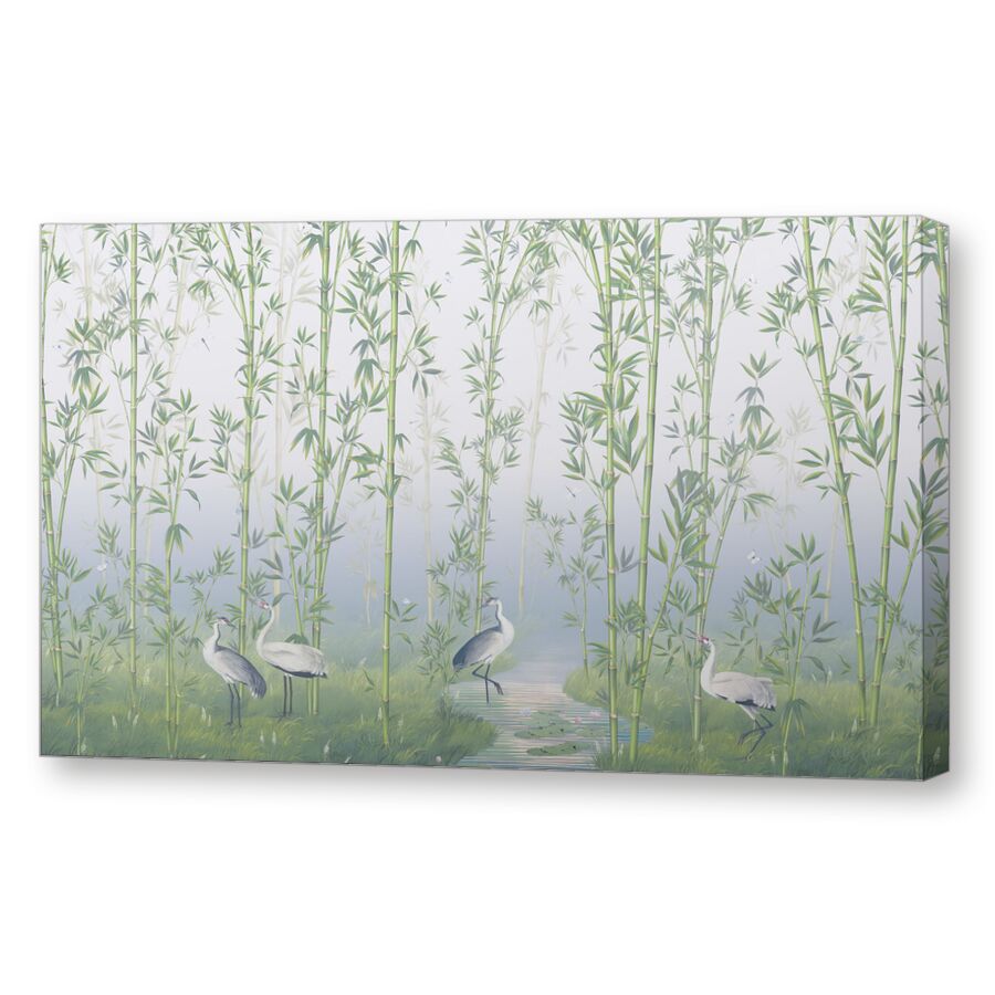 Bamboo forest blue на подрамнике