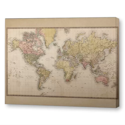 Карта мира 1860 года