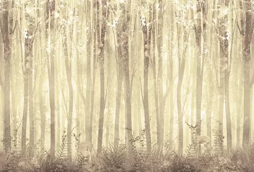 Beautiful Forest beige gradient