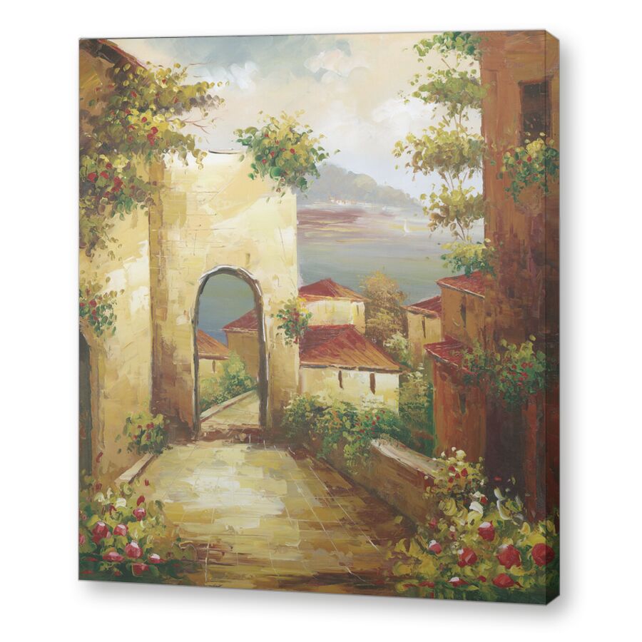 Городок Буссана на подрамнике