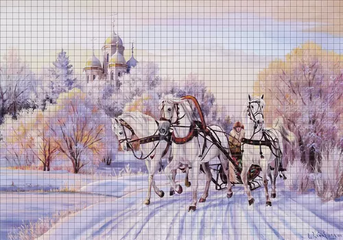 Прямо в снежную зарю