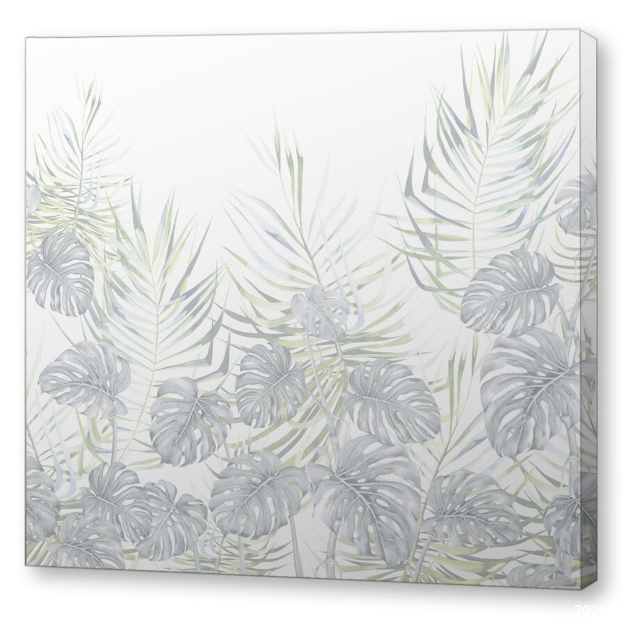 Palm leaves green на подрамнике