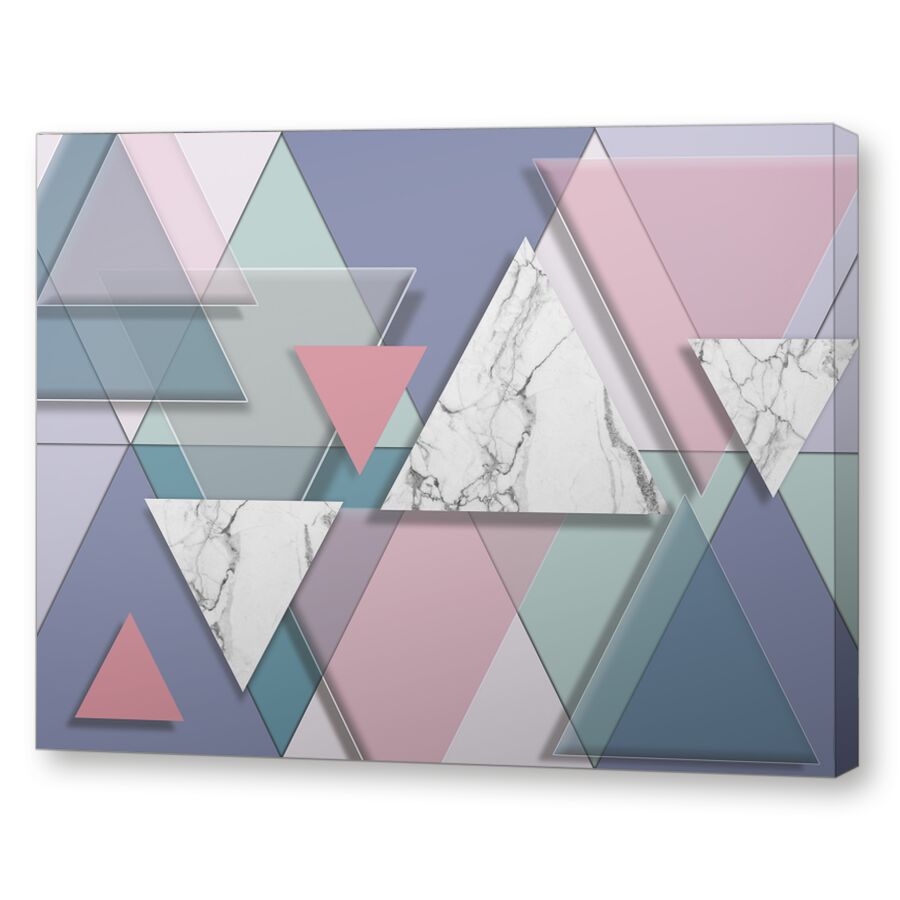 Triangles purple на подрамнике