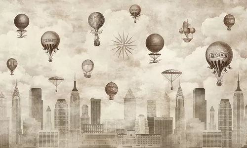 Balloons sepia