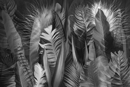 Feathers and leaves