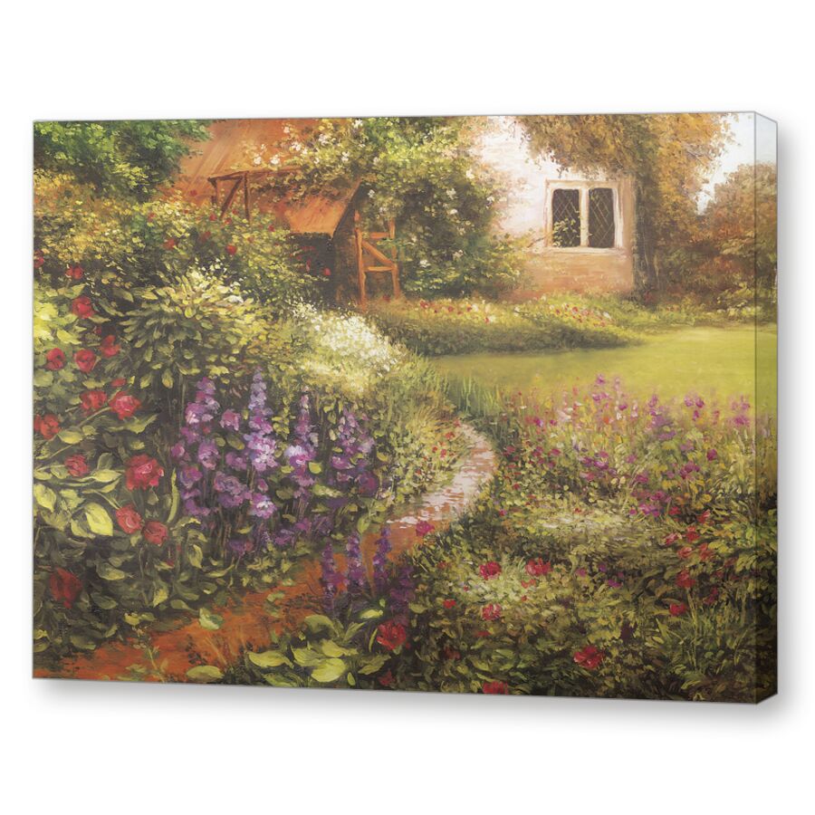 Тропинка к домику на подрамнике