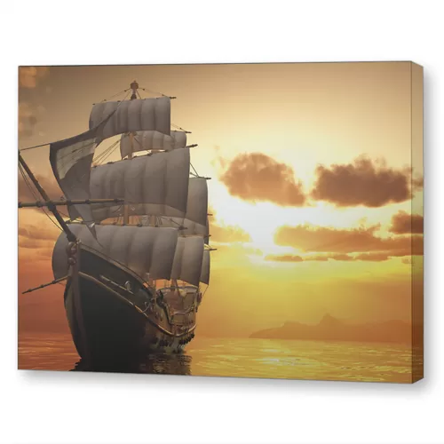 Корвет на закате дня