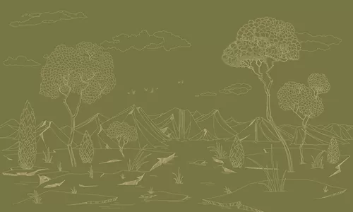 Mountain plateau green