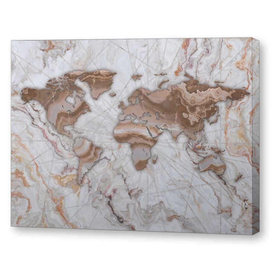 Marble map на подрамнике
