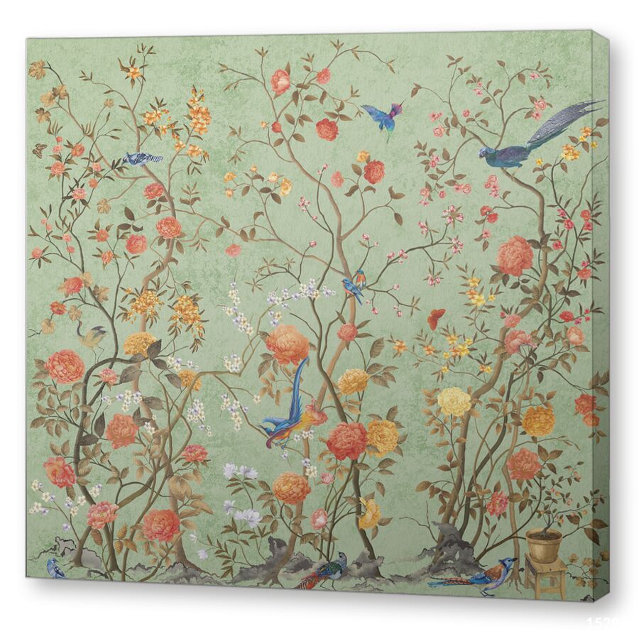 Spring melody green на подрамнике