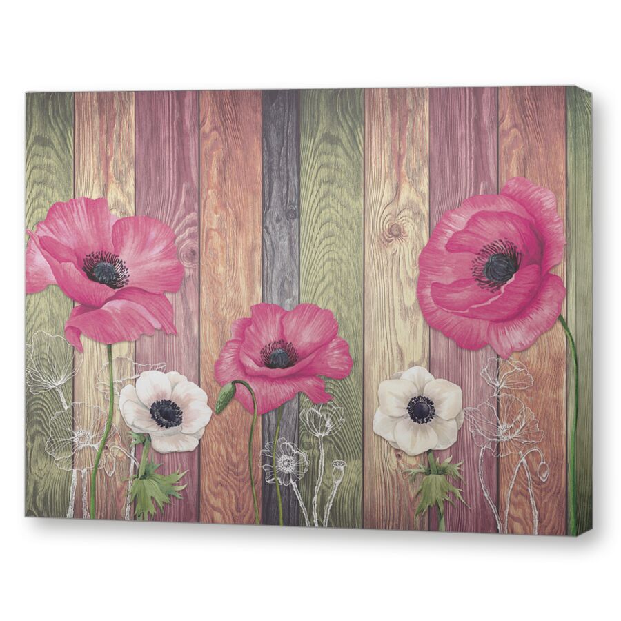 Poppies and texture на подрамнике