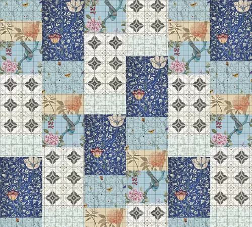 Пэчворк с разными плитками