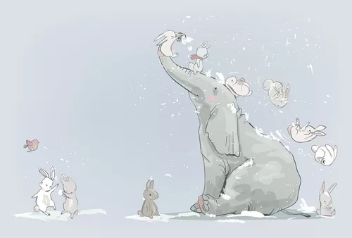 Слоник и зайки