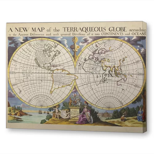 Старинная карта мира