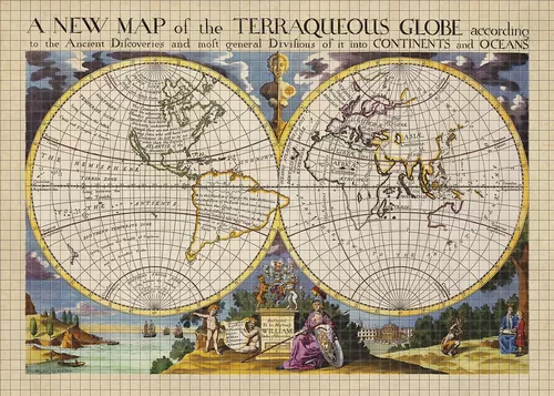 Старинная карта мира