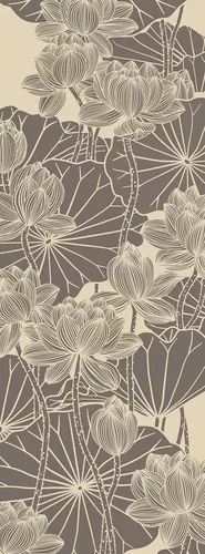 Graphic Lotus sepia