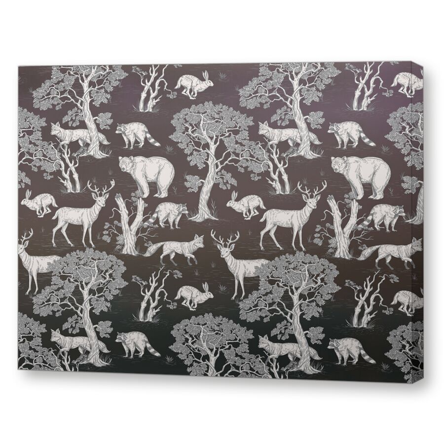 Forest animals dark на подрамнике