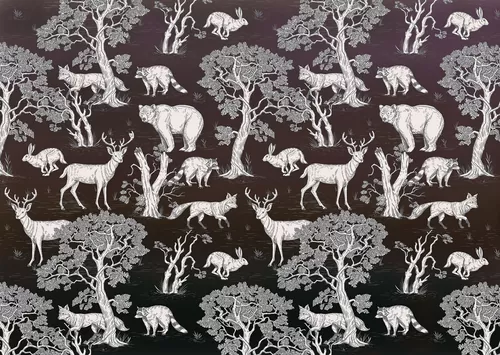 Forest animals dark
