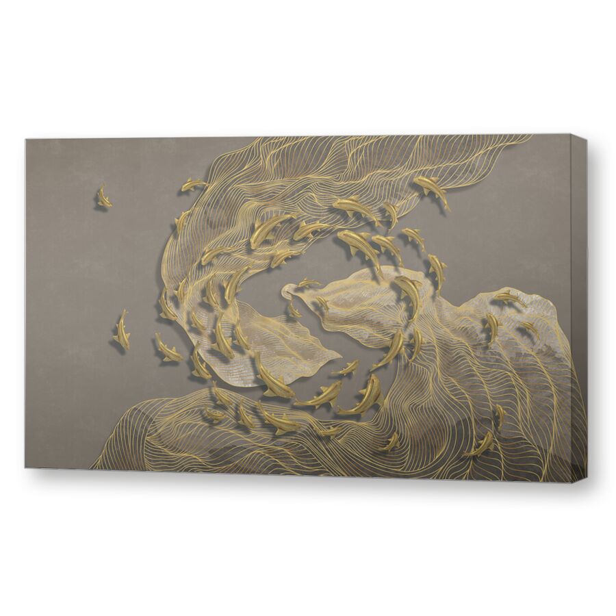 Graphic waves на подрамнике