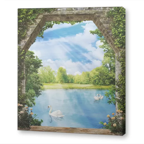 Выход к пруду