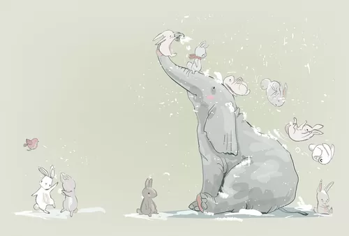 Слоник и зайки 3