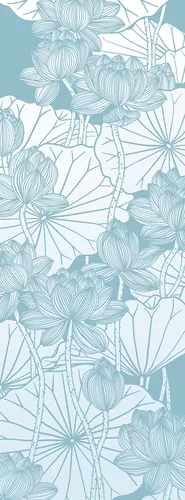 Graphic Lotus blue