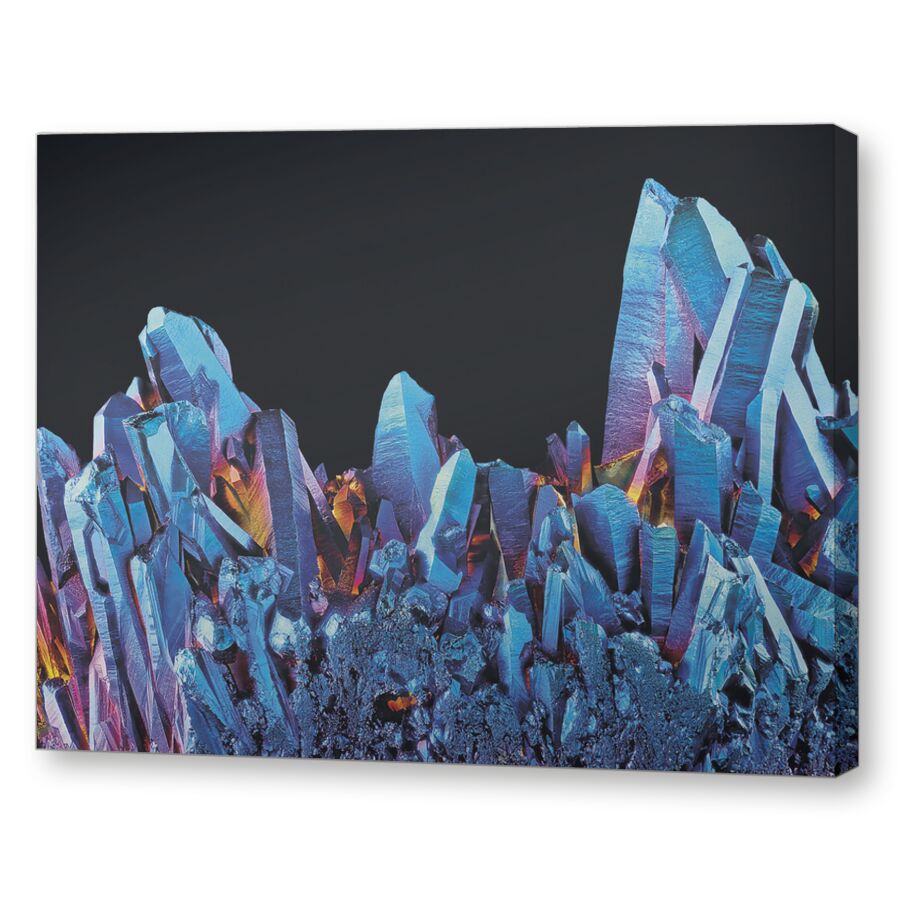 Синие кристаллы на подрамнике