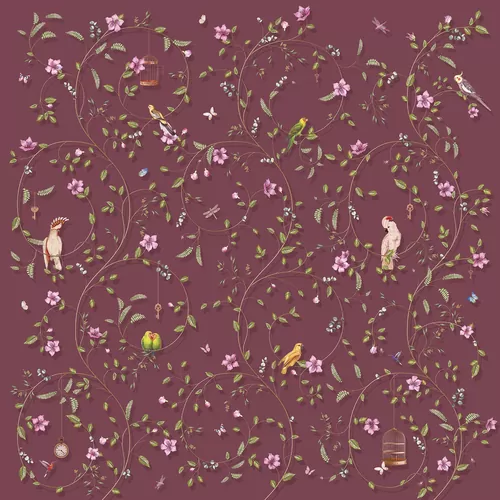 Сhinoiserie burgundy
