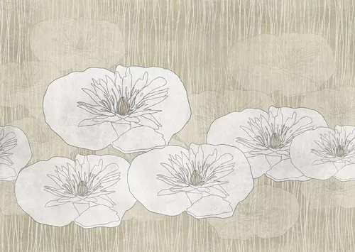 Graphic water lilies