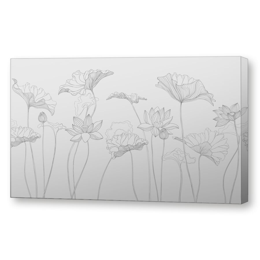 Lotus line white на подрамнике