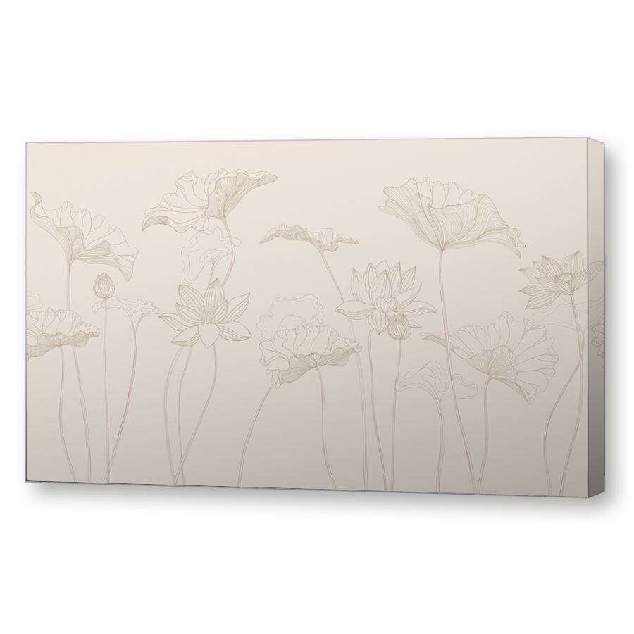 Lotus line beige на подрамнике