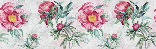 Red Peony 03 Pattern