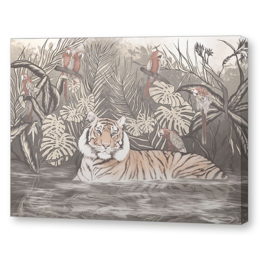 Tiger in the jungle на подрамнике