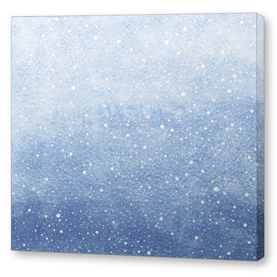 Снежный градиент на подрамнике