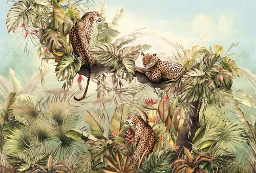 Leopards sun